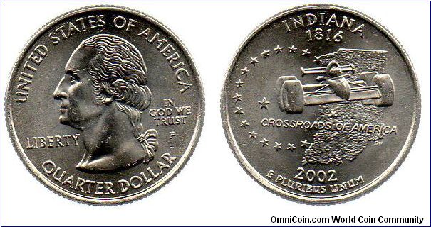 2002 quarter dollar - Indiana