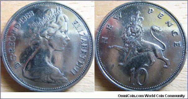 10 Pence UK
1968