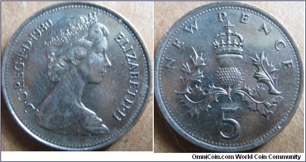 5 Pence UK
1980
