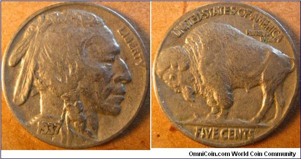 1937 Indain head Nickel