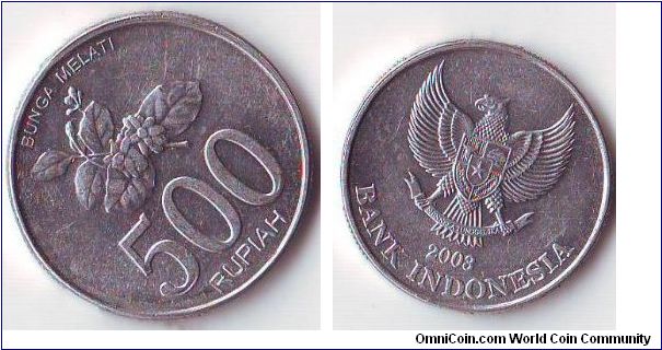 500 RUPIAH BUNGA MELATI 2003 INDONESIA