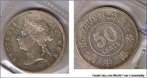 QUEEN VICTORIA
 50 CENTS