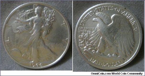United States, Half Dollar, 1944
