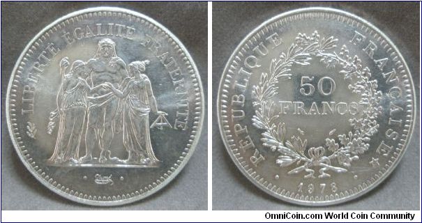 Modern Republic - France. 50 Francs, 1978.