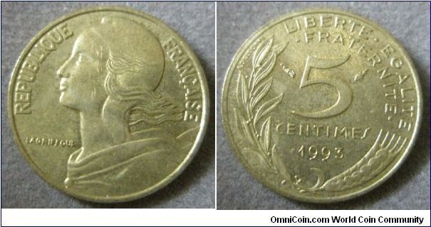France, 5 Centimes, 1993