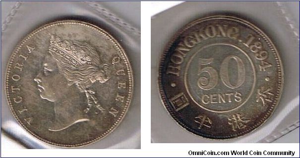 H.K.-QV-1894-
50 CENTS