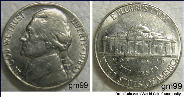 Thomas Jefferson Nickel, 5 Cents 1984D-Mintmark: Small D (for Denver, Colorado) below the date on the lower right obverse