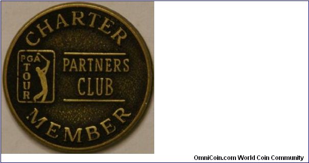 PGA Partners Club Charter Member token, guess at the date, same image on both sides, 21 mm