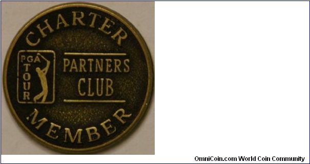 PGA Partners Club Charter Member token, guess at the date, same image on both sides, 21 mm
