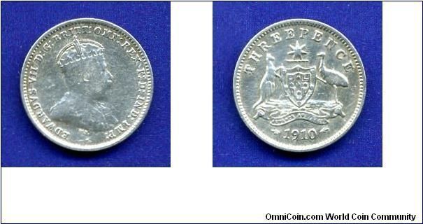 3 pence.
Edward VII (1901-1910).
Mintage 4,000,000 units.


Ag925f. 1,41gr.