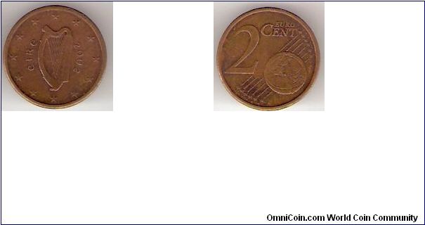 Ireland 2002 2 Euro Cents Coin