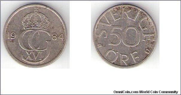 Sweden 

1984 

50 Ore