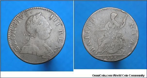 Halfpenny contemporary counterfeit.

Generic Orphan