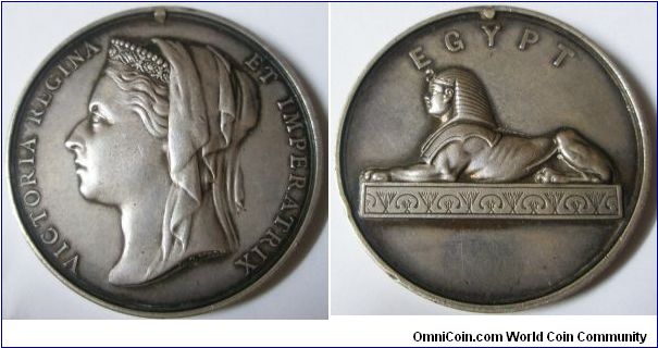 Queen Victoria, MILITARY MEDALS, EGYPT MEDAL, 1885, About extremely fine.