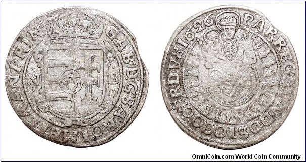 TRANSYLVANIA (PRINCIPALITY)~AR Breitgroschen 1626. Under Prince: Gabriel Bethlen