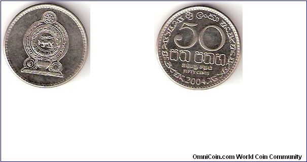 Sri Lanka
2004
50 Cents Coin