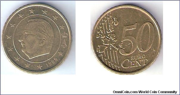 Belgium

Year: 1999
Denomination:
50 Euro Cent Coin