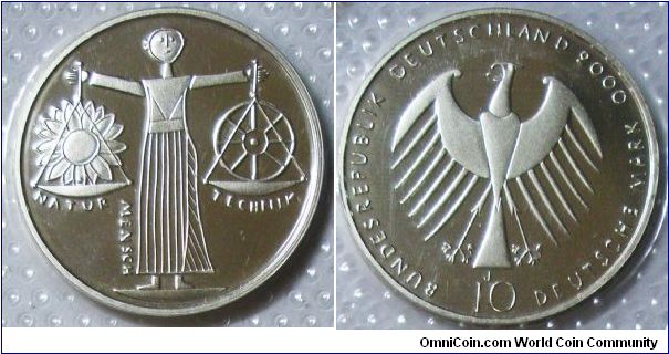 Germany, 10 Mark, 2000. PROOF.