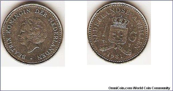 1 gulden
Beatrix, queen of the Netherlands
nickel