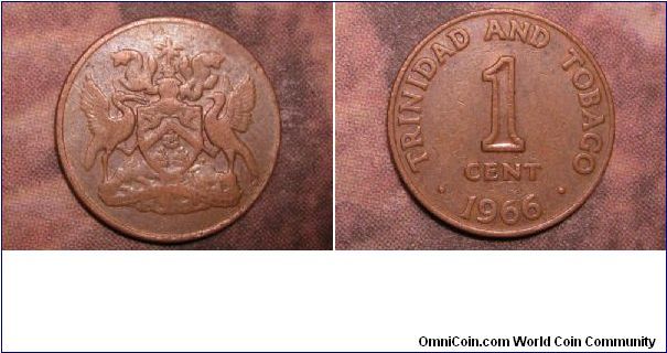 1966 $0.01 Trinidad and Tobago