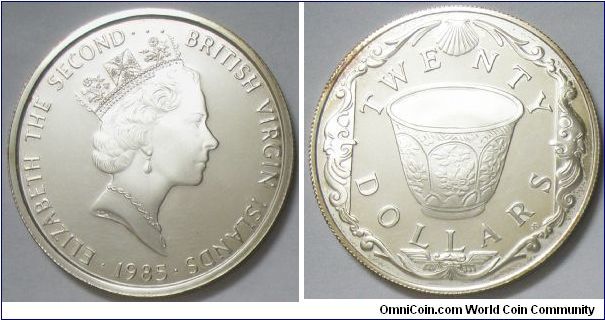 United Kingdom, Queen Elizabeth II, 20 Dollars, 1985. Proof.