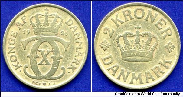 2 Kroner.
Christian X.


Al-Br.