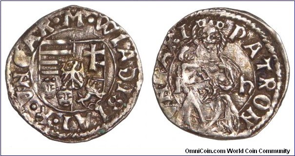 HUNGARY (KINGDOM)~AR Denar 1490-1516.