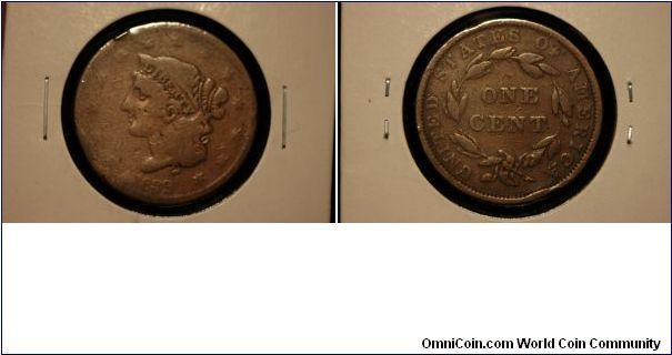 1839 Large Cent, Good.
$20