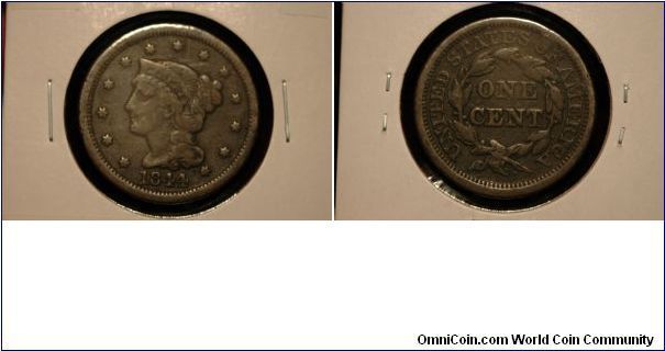 1844 Large Cent, Fine.
$35