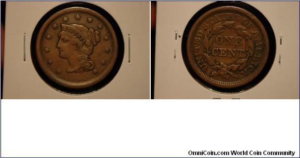1855 Large Cent, Shaved Week Date.
$15