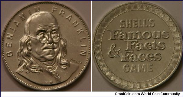 Ben Franklin,  from Shell's Famous Facts and Faces Game.