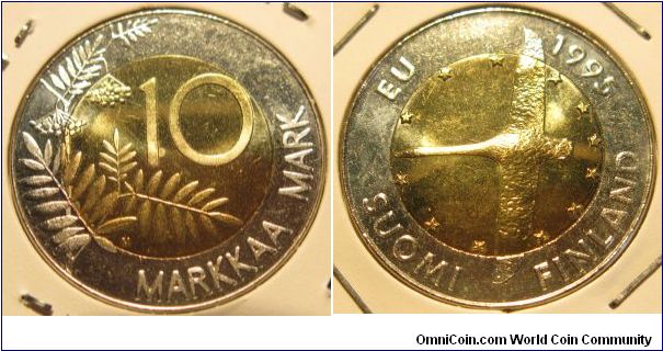 10 Markkaa, Swan, Special Issue, Bimetal