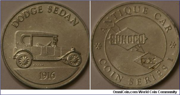 1916 Dodge Sedan, from the Sunoco Antique Car Coin Series.