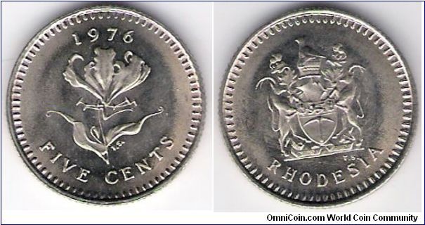 5 cents, Rhodesia