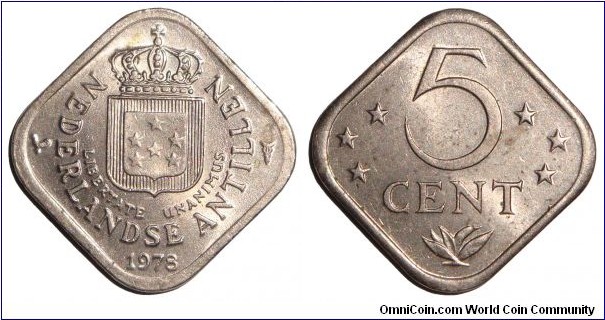 NETHERLAND ANTILLES~5 Cent 1978.