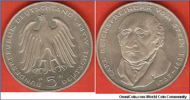 Carl Reichsfreiherr vom Stein 1757-1831
copper-nickel