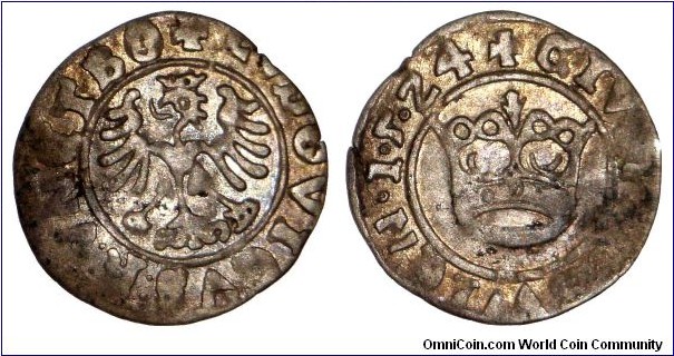 SWIDNICA (MUNICIPAL)~1/2 Groschen 1524.