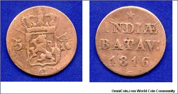 1 duit.
Netherland East India.
Heavy wear coinage stamp.


Cu.