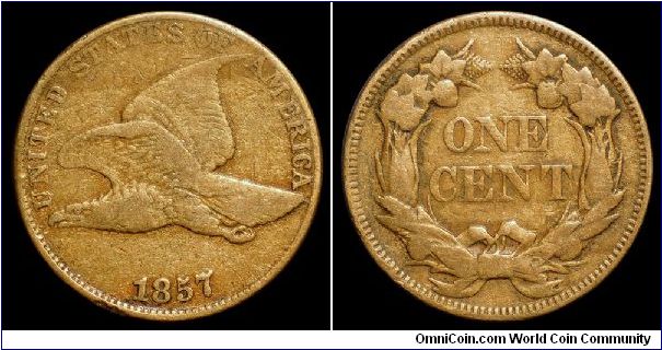 1857 U.S. Flying Eagle Cent