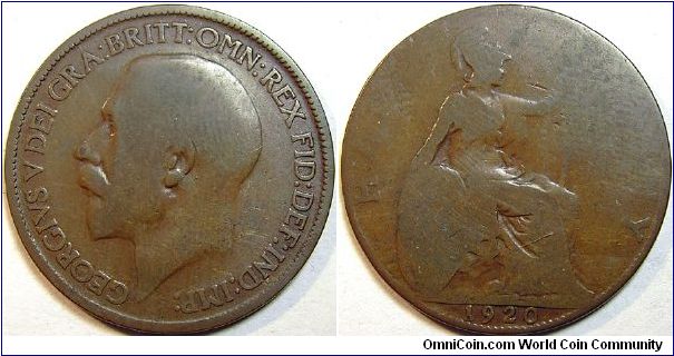 1920 George V, Half Penny