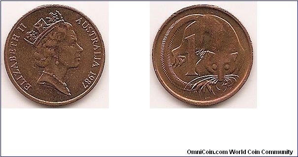 1 Cent
KM#78
2.6000 g., Bronze, 17.51 mm. Ruler: Elizabeth II Obv: Crowned head right Rev: Feather-tailed Glider