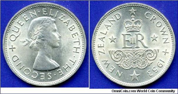New Zealand Crown.
Elizabeth II.
Mintage 250,000 units.


Cu-Ni.