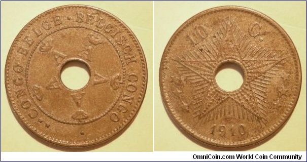 10 cents
Belgian Congo