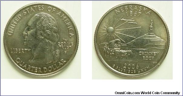 2006P, Quarter Dollar.
Nebraska State