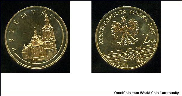 2zl
Historical Cities in Poland
City of Przemysl
Przemysl Cathedral
Eagle above battlements & gateway, value & date