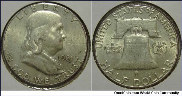 1961 Franklin, Half Dollar