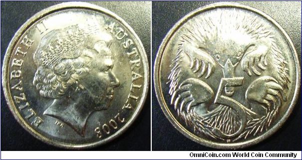 Australia 2008 5 cents.