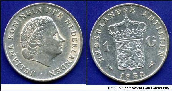 1 Gulden.
Queen Juliana (1948-1980).


Ag720f. 10,0gr.