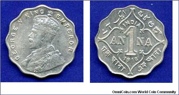 1 anna.
George V (1910-1936).


Cu-Ni.