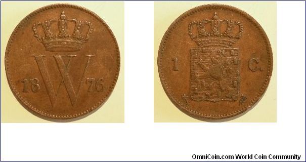 1 cent
King Willem
Axe mint mark